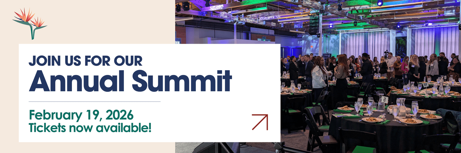 Wellbeing Think Tank Summit 2026 promotional banner — Join Us For Our Annual Summit, February 19, 2026 with event venue photo showing attendees at round tables